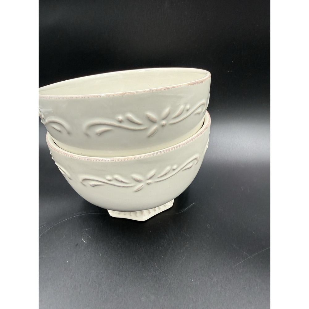 Mikasa COURNTRYSIDE HARVEST 6" Soup / Coupe Cereal Bowls-Set Of 2-Embossed